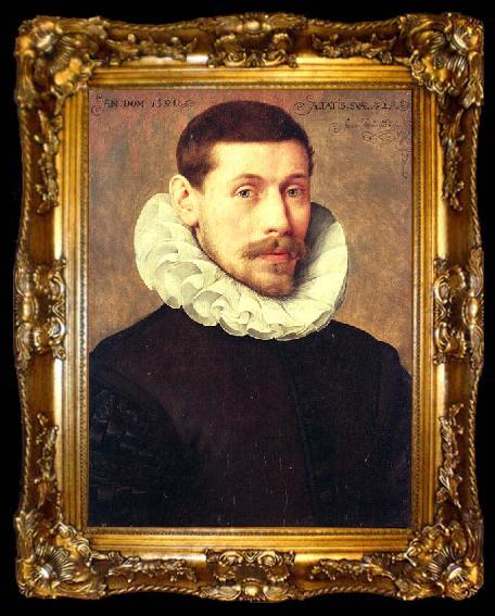 framed  Frans Pourbus Portrait of a Man aged 32, ta009-2